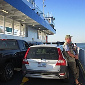 Roger on the ferry between Galvestone and Port Bolivar